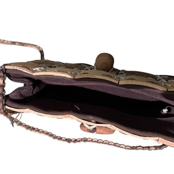 Isha Elegant Tan and Brown Women's Bag Bundle / 8.2 inches wide - Picture 5 of 5